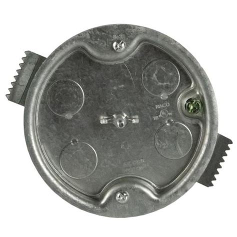 pancake junction box|shallow round old work box.